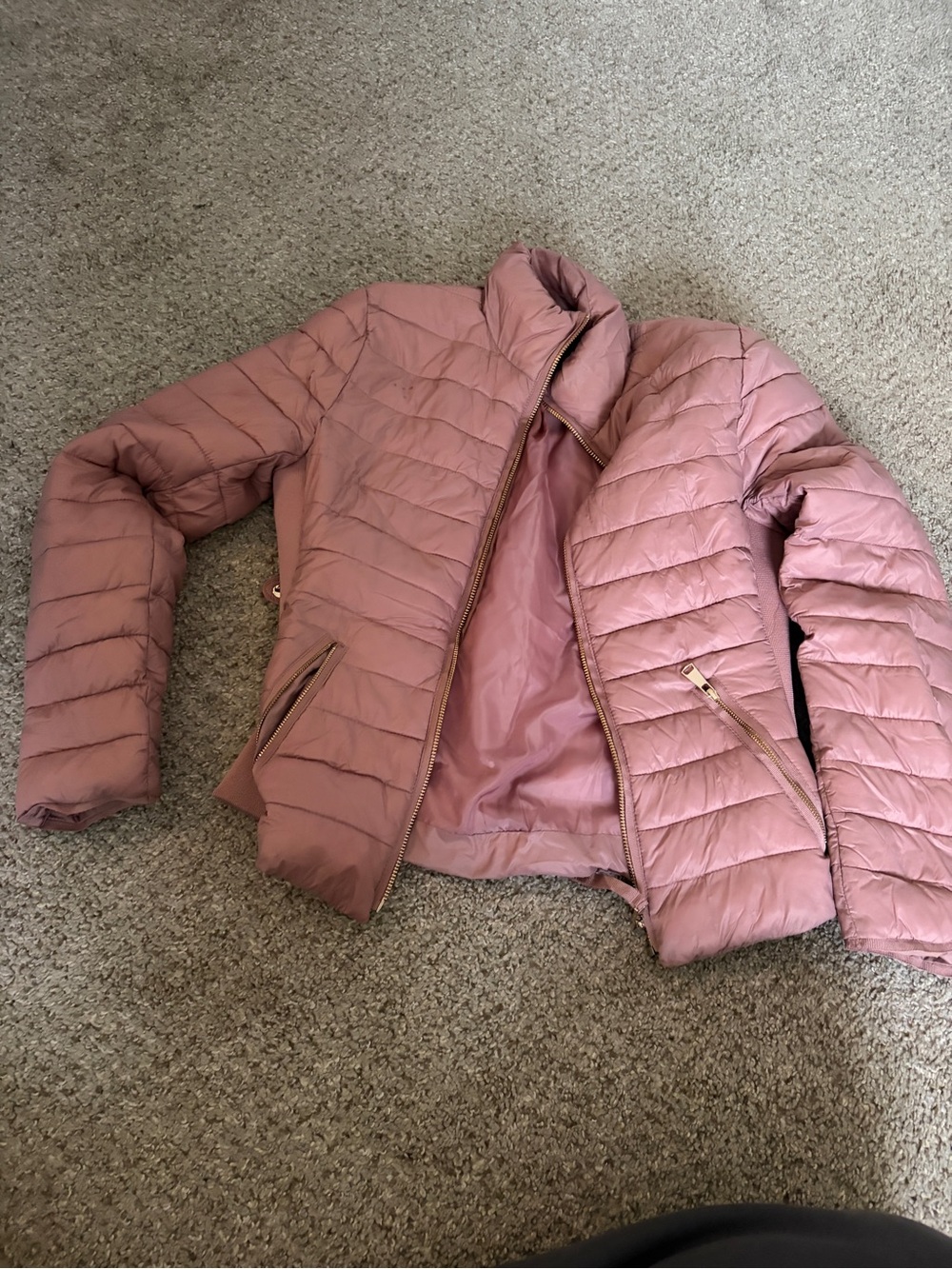 Love Tree Pink Quilted Puffer Jacket